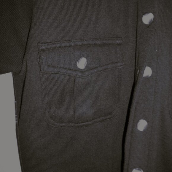 black short sleeve sweater with pockets - Picture 2 of 2